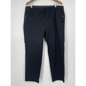 Chico's SO LIFTING Black Straight Leg Pants Women Size‎ 3 Short